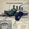 5-in-1 Survival Whistle: Outdoor LED Light, Compass & Telescope