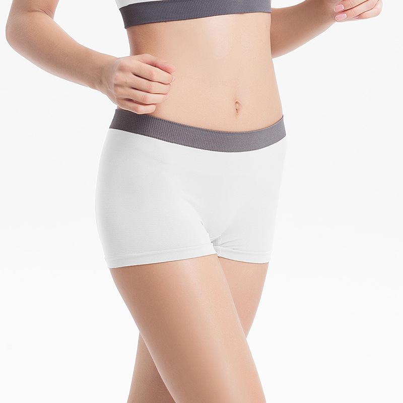 Women's Seamless Mid-Waist Quick-Dry Anti-Exposure Boxer Briefs