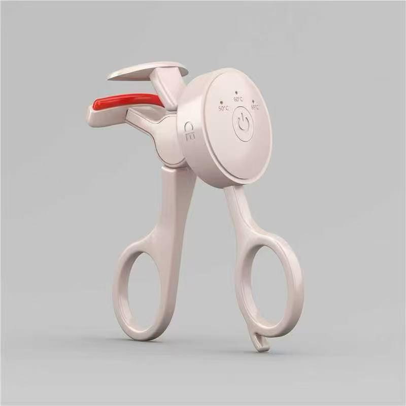 

Smart USB Rechargeable Heated Eyelash Curler with Frameless Design for Long-Lasting Curl and Temperature Control Chinese packaging рожевий