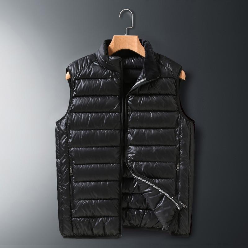 

Жилет мужской куртка тренд утолщенный осенне-зимний пуховый хлопковый жилет жилет жилет молодежный теплый жилет мужской и женский 4XL чёрный