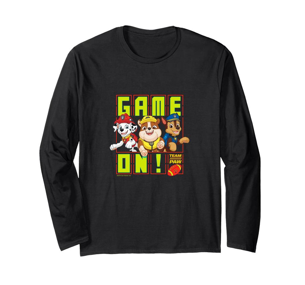 Paw Patrol Football Team Paw Game On Long Sleeve T-Shirt