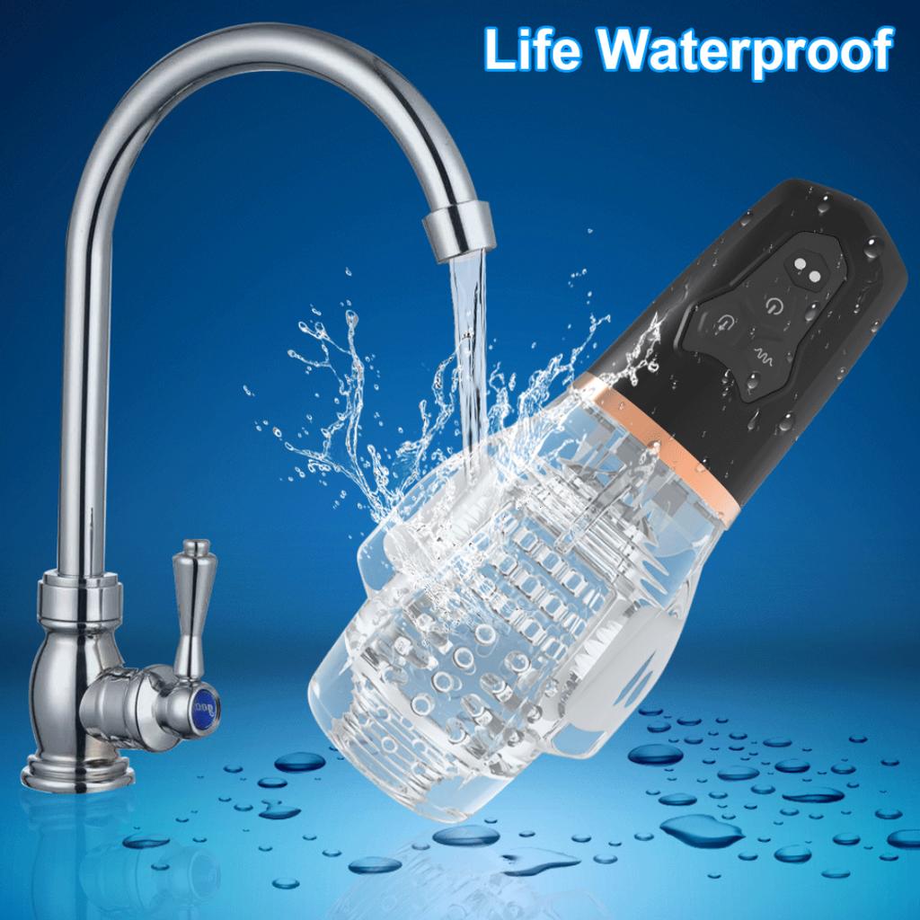 Automatic Sucking Male Vibration Masturbator Cup, Transparent Silicone Soft Pussy, Oral Blowjob Equipment Men Adult Supply 18+