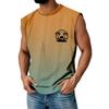 Men's Summer Round Neck Gradient Sports Casual Sleeveless Vest