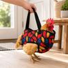 Washable Chicken Carry Bag for Nearby Errands, Canvas Transport Bag with Head-Out Opening and Reinforced Handles