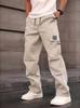 European Size Men's Multi-Pocket Straight Leg Casual Work Pants for Spring & Autumn