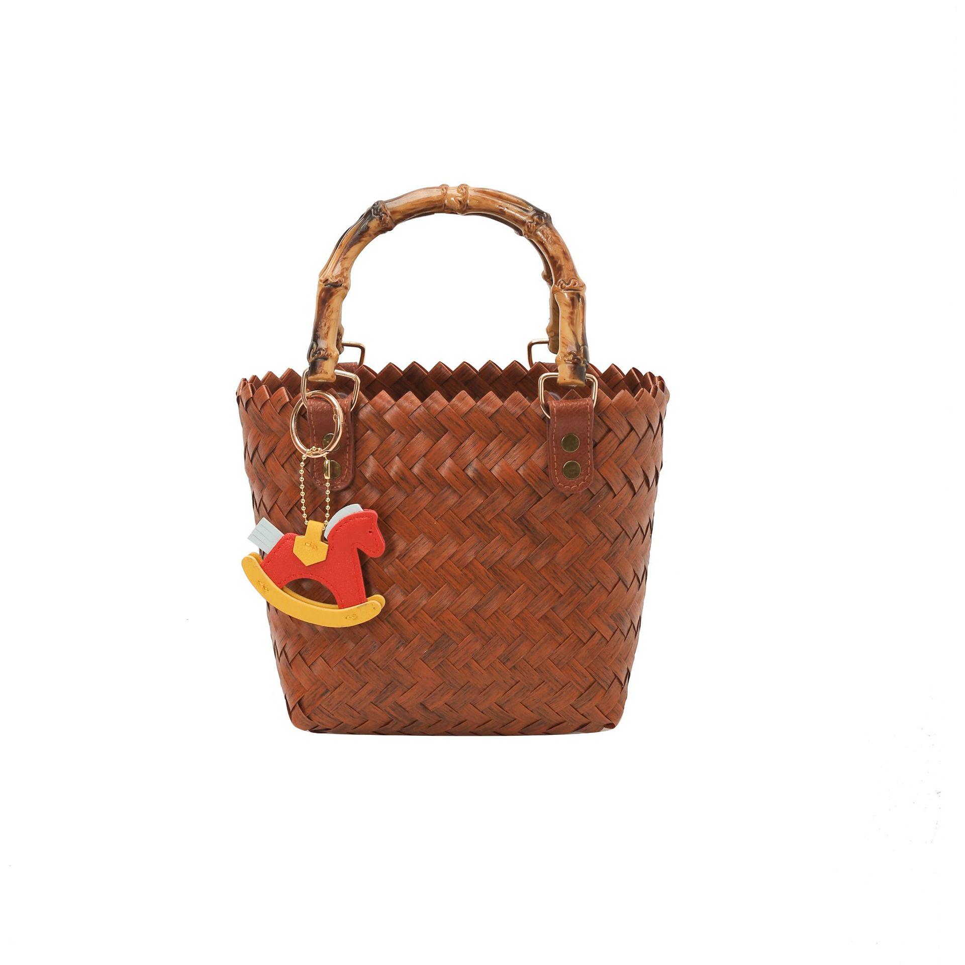 Bamboo Knot Women s Tote - Retro, Large Capacity, Versatile Woven Handbag