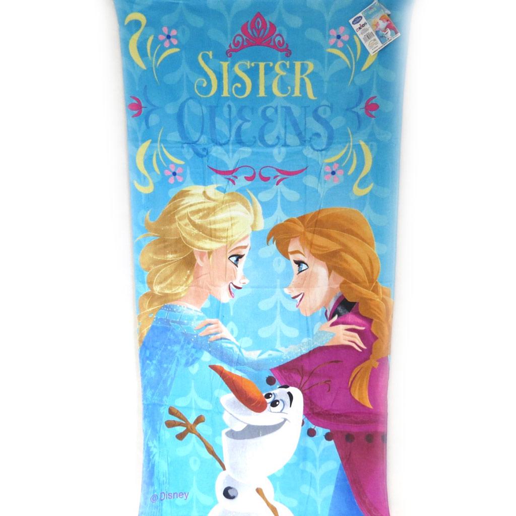 Frozen [M5710] - Strandhåndkle 'Frozen - Reine des Neiges' blå (70x140 cm) Sister Queens