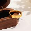 4mm Get Rich Soon Flower Closed Ring Women 24K Gold AU999 - Premium Gold Texture, Low-key Luxury Charm