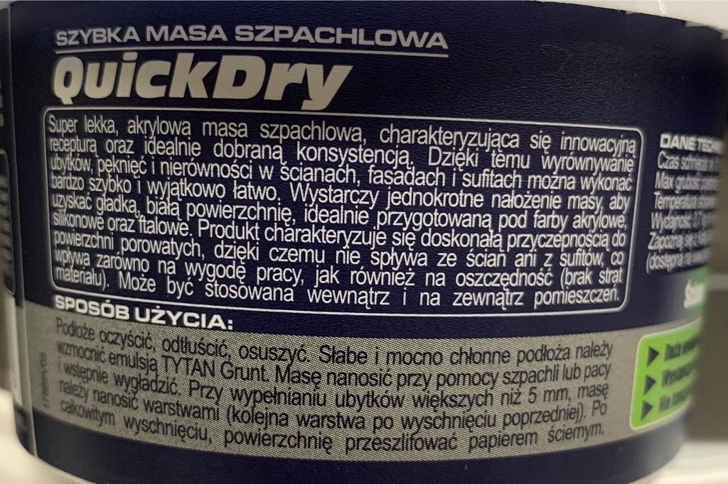 Quick-Drying Repair Putty 250 Ml