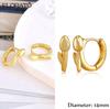 925 Silver Ear Needle Simple 10/15/25mm Hoop Earrings for Women Round Dangle Gold Earrings Fashion Korean Jewelry