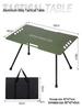 Lightweight Aluminum Folding Camping Table with Portable Storage - Blackened Style