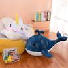 30/50cm Whale Plush Toy Fluffy PP Cotton Lovely Animal Doll Plushies Bedroom Decoration Soft Touch Stuffed Sea Animal Doll Toy