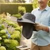 Portable Fishing Sun Shading Hat Adjustable Wide Brim Fan Hat Rechargeable Fan Hat  Outdoor