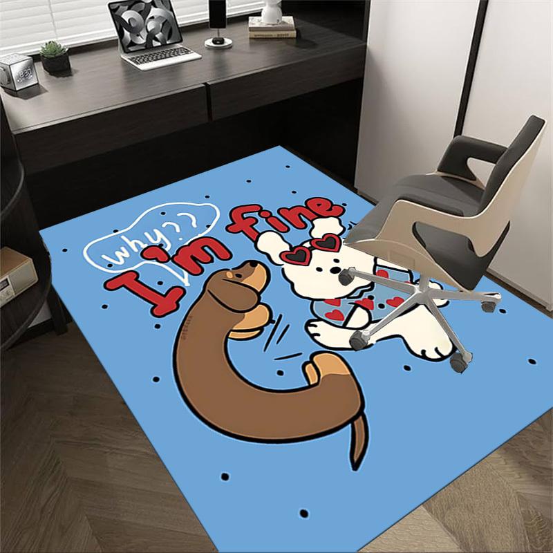 

1PC Dog Rabbit Extra Large Non-Slip Floor carpet, Office, family, bedroom, Studio - Large Area Rug Indoor Rugs, Vibrant Colors-A306 60cm by 90cm