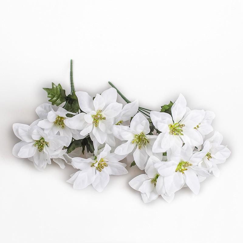 Seven-Head Silk Christmas Bouquet - Decorative Artificial Flowers for Kindergarten & Events