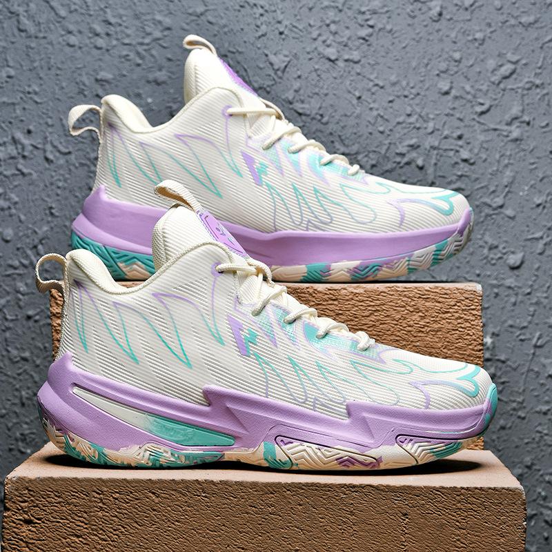 2025 large size 45 basketball shoes men's mandarin ducks new high-top sports shoes youth training actual basketball shoes