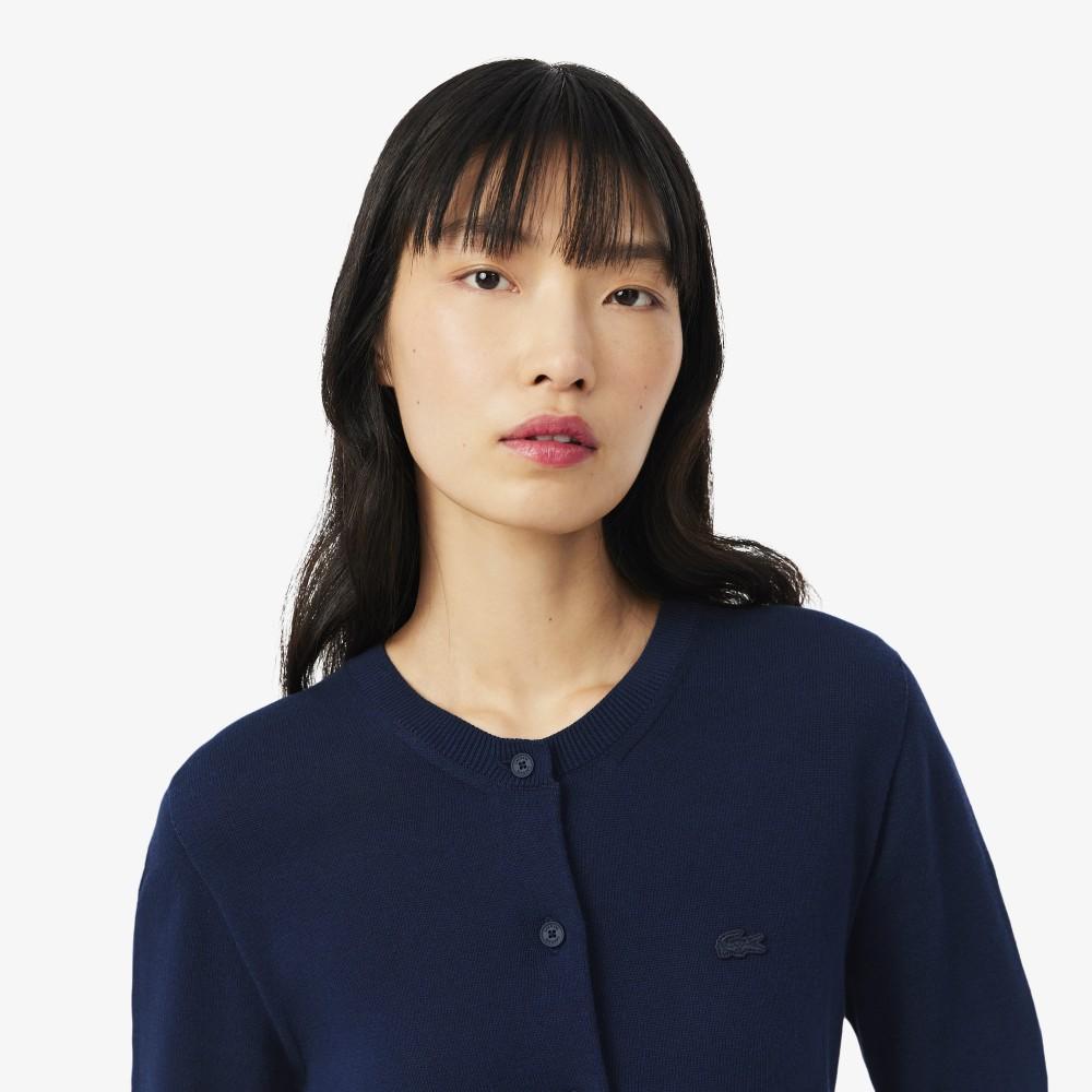 Lacoste Women's Light Cotton Crew Neck Cardigan AF5023-56G166