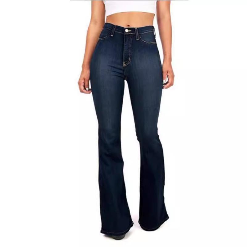 Women's Summer High-waisted Micro-large Jeans Spring and Autumn Wide-legged Thin Long Flared Trousers