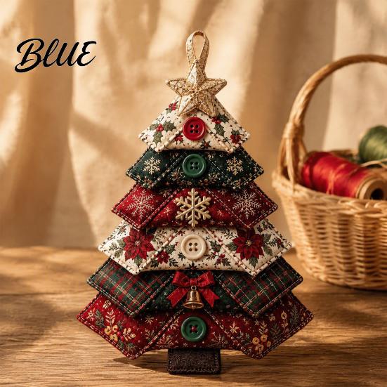 Handmade Seasonal Home Decor DIY Quilted Fabric Tree Kit Halloween Sewing Craft Creative Gift for Lovers Christmas Hanging Ornament Holiday Projects