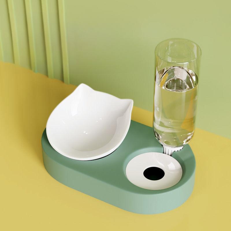 

Миска для кошек, двойная миска с защитой от опрокидывания, автоматическая доливка воды, миска для кошачьей еды, автоматическая питьевая вода, миска для кошек, миска для домашних животных, миска для собаки, миска для собаки, миска для риса