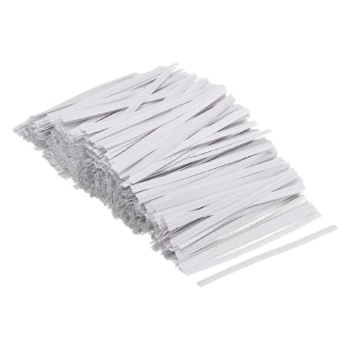 PATIKIL Twist Ties, 8cm Paper Closure Ties for Party Tying Gift Bags, Candy, Buns, Arts and Crafts, White, 500pcs