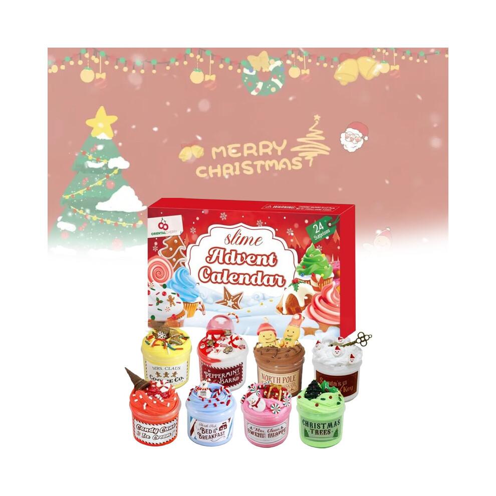 24 Days Christmas Of Slime Kit Countdown Calendar Butter Slime Stress Toy Relief