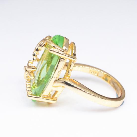 Chic Women Dragonfly Leaf Oval Faux Gem Twist Finger Ring Wedding Jewelry Gift