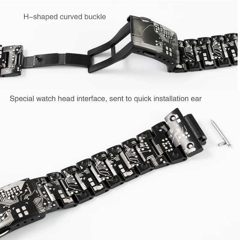 Zestaw Modyfikacyjny Tytanowo-Stalowy do Zegarka Casio G-SHOCK DW5600 GW-M5610 GWB5600 GMW-B5000 Metalowa Koperta Pasek Zamienny