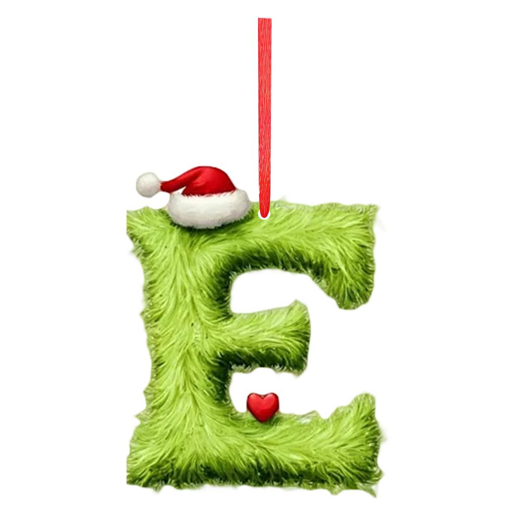 2D 26 Letter  Christmas Ornaments Acrylic Flat Christmas Tree Home Decorations Ornaments