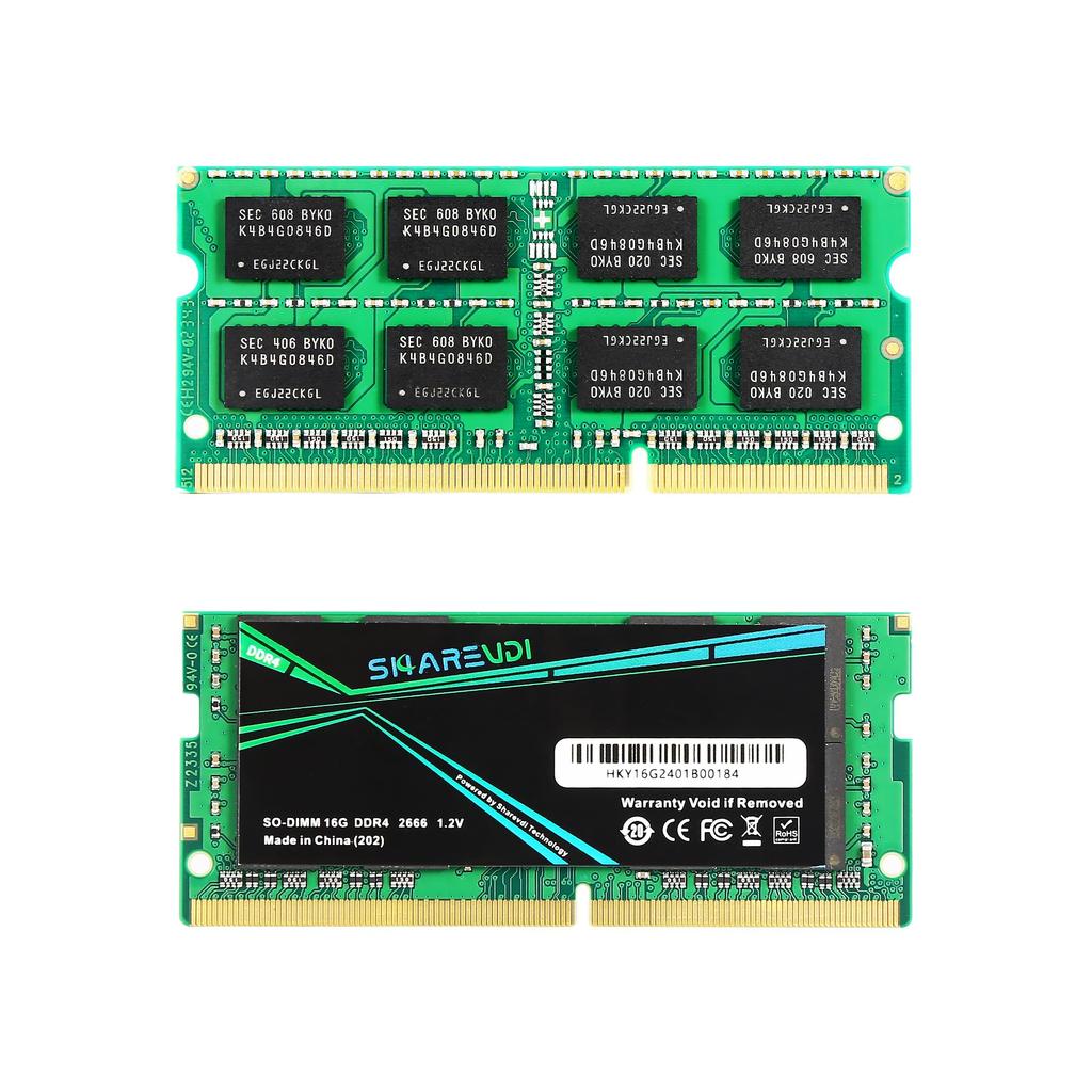 Sharevdi DDR4 PC4 19200S CL19 SODIMM 260 Pin SODIMM Laptop Notebook Mini Computer RAM Storage Module Easy Upgrade 16GB×1-2666 1.2V Non-ECC (DDR4-16GB)