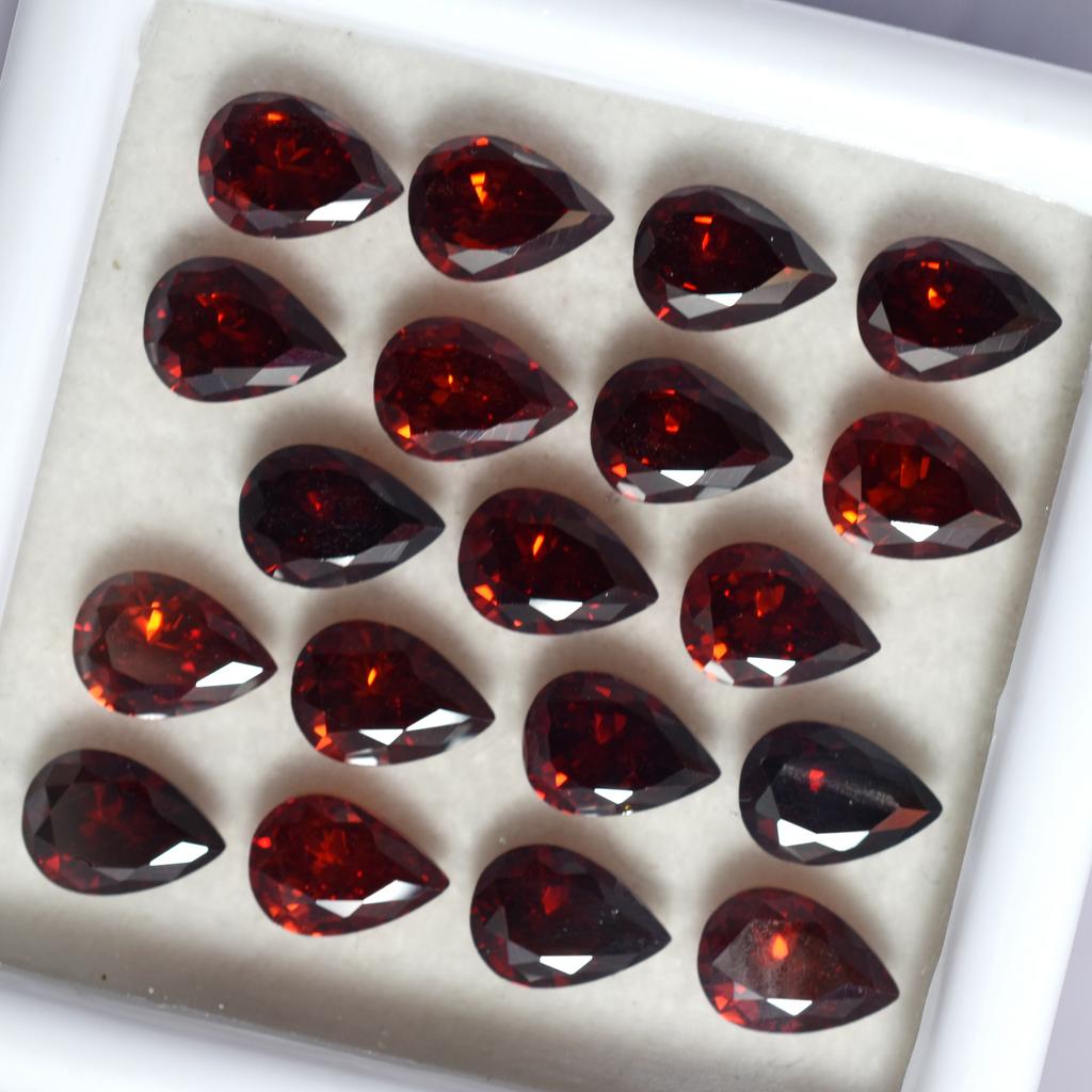 Natural CERTIFIED 6 Pcs Sapphire Orange Pear Cut Loose Gemstone 7x5 Mm Lot Aq-3636