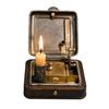 Mechanical Candle Box, 19 Century Vintage Wind-Up Pocket Igniter & Candle Holder, Retro Brass Victorian Flame Igniter Candle Box with Mechanical Riser