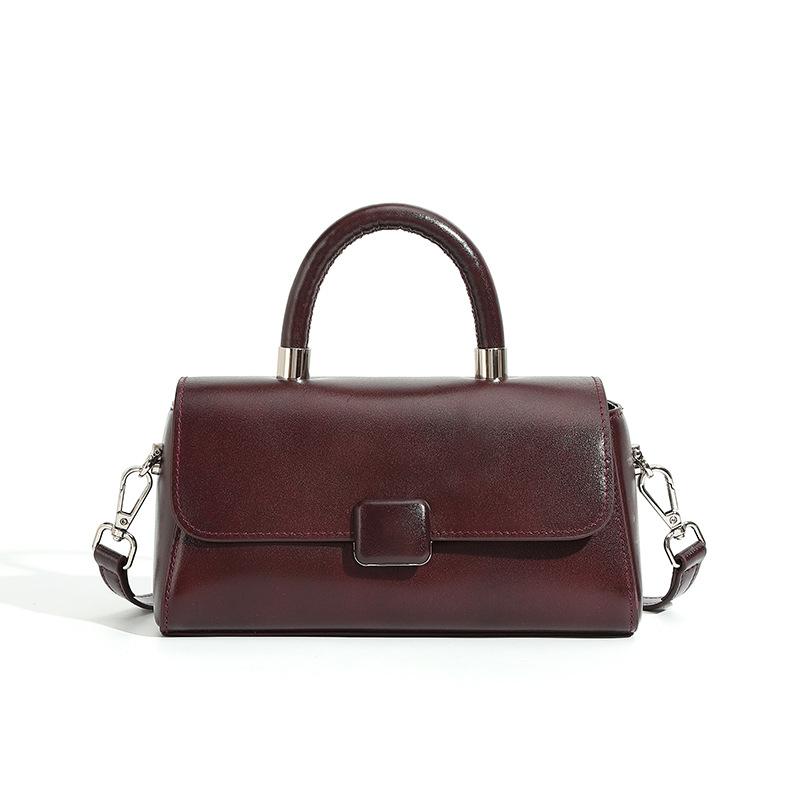 Leather Handbag Women's New Bag Light Luxury Niche High-end Single Shoulder Messenger Bag Light and Versatile Small