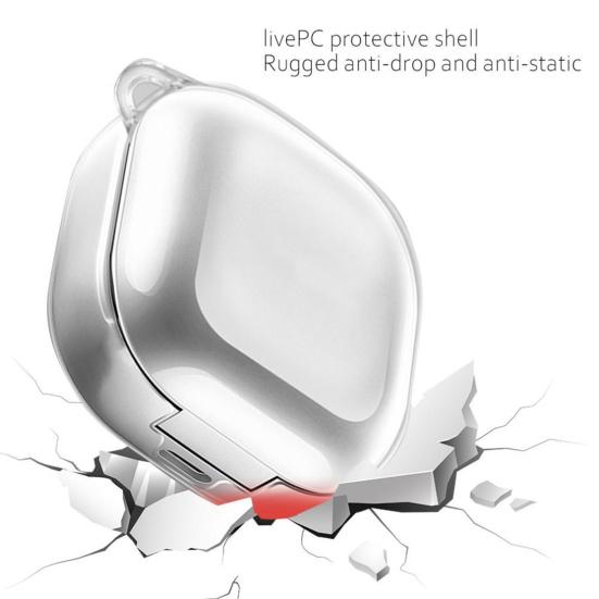 Protective Case Anti-scratch Shockproof PC Ultra Thin Earphone Storage Shell for Samsung Galaxy Buds Live/Pro