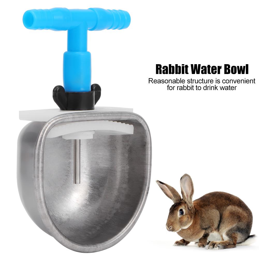 5Pcs Stainless Steel Automatic Rabbit Drinker Nipple Drinking Bowl Waterer Farm Accessory