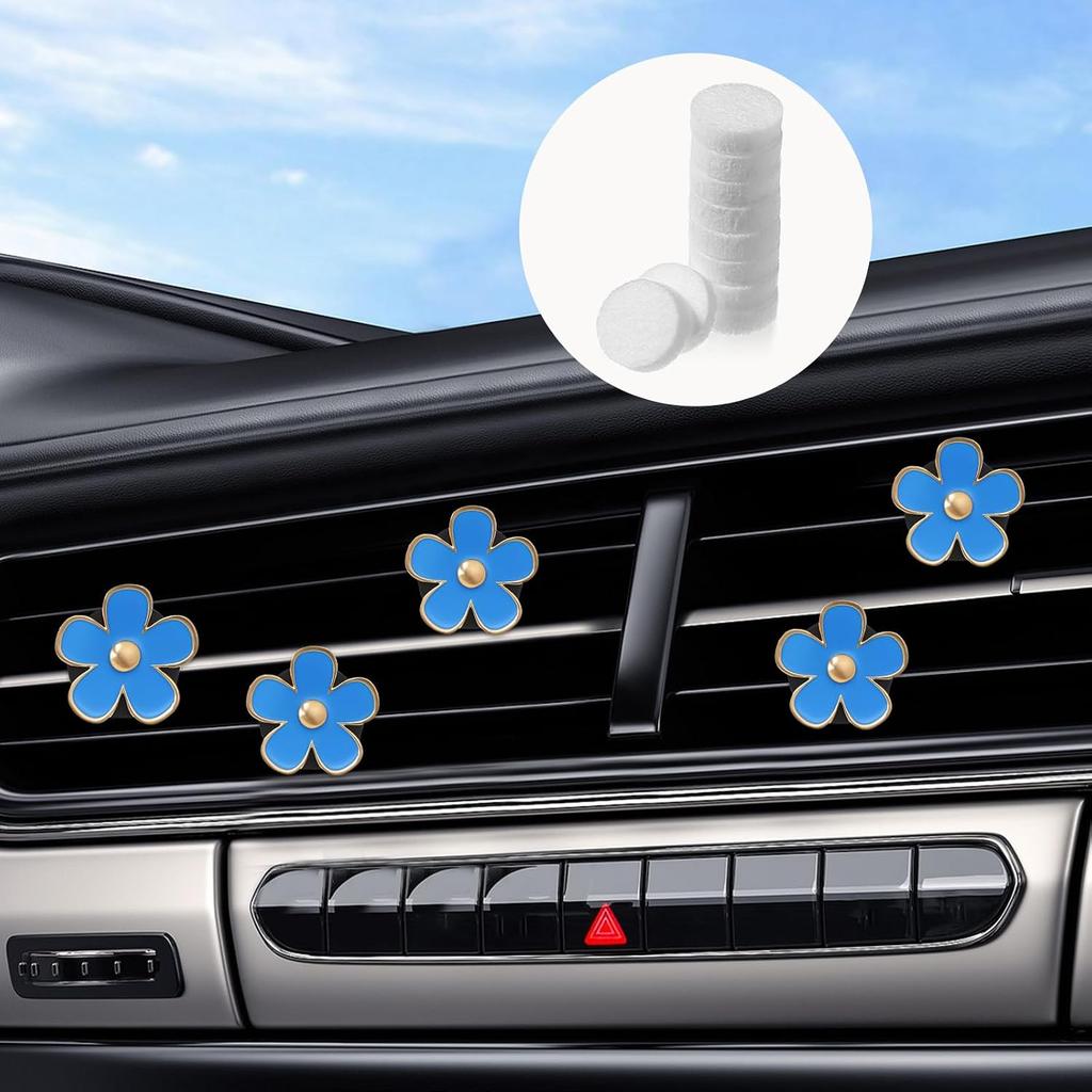 100 PCS Air Filter Scent Pads, 0.67in/17mm Essential Car Air Freshener Refill Felt Pads Unscented White Custom Car Airs Vent Clip Replacement Scent