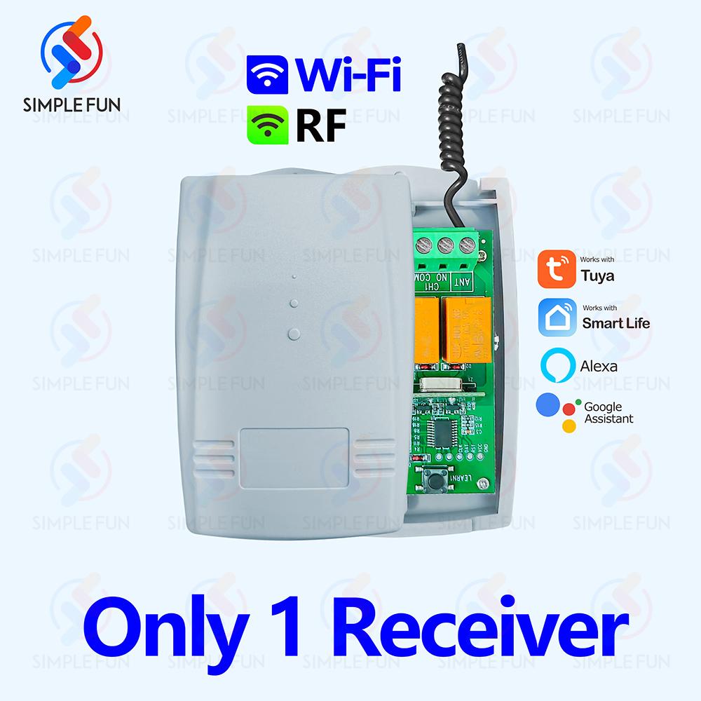 WiFi RF Garage Gate Sliding Door Opener Tuya DIY Smart Switch for BFT FAAC etc 433Mhz Remote Control Switch 12V 24V Relay Module 1Receiver