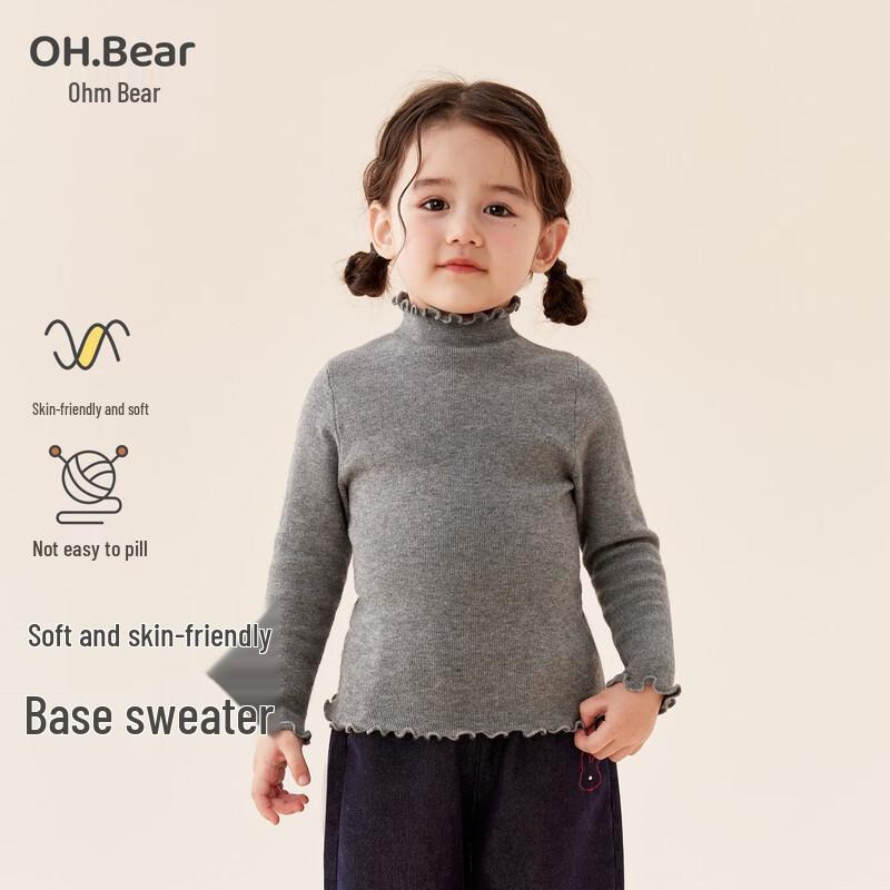 Omxiong Girls' Winter Turtleneck Knit Sweater