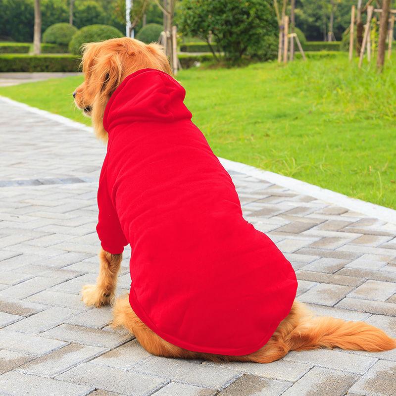 Hot-selling Blank Large Dog Hoodie Customizable Windproof Cartoon Design Warm Fleece Pet Sweatshirt Oversized Summer Multiple