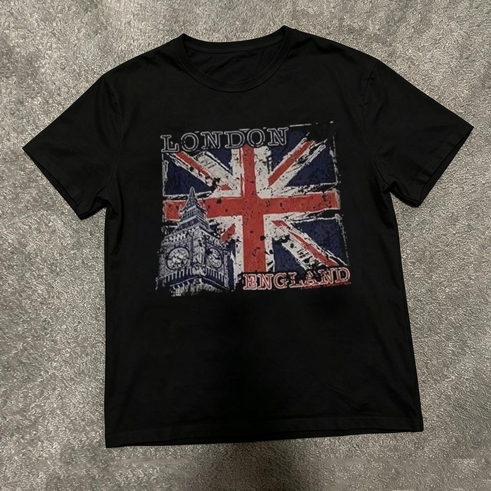 Women London Y2k Unisex Short-sleeved Tops Woman Clothes Women's Anime Girl T-shirt KawaiiY2k Kitty Female Clothing Emo