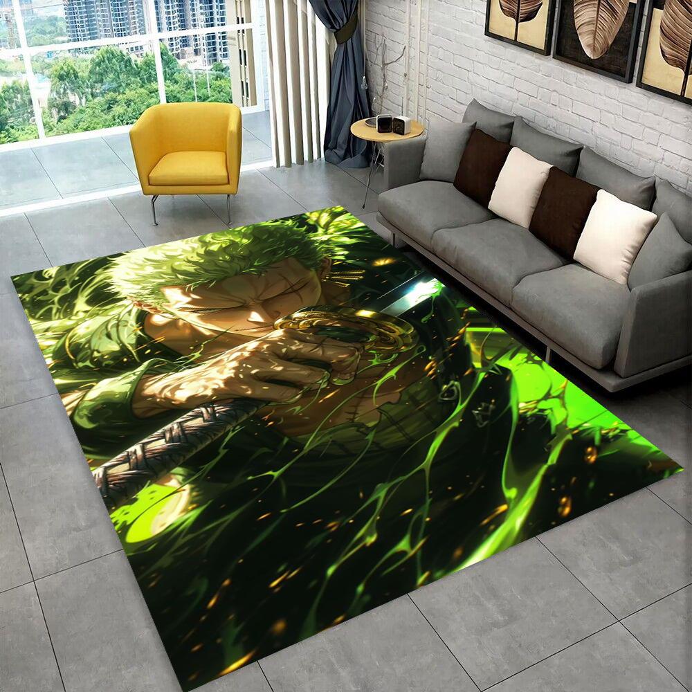 Zoro One P-Piece Cartoon Anime Carpet Rug for Playroom Bedroom Living Room Sofa Home Decor,kids Game Area Rug Non-slip Floor Mat