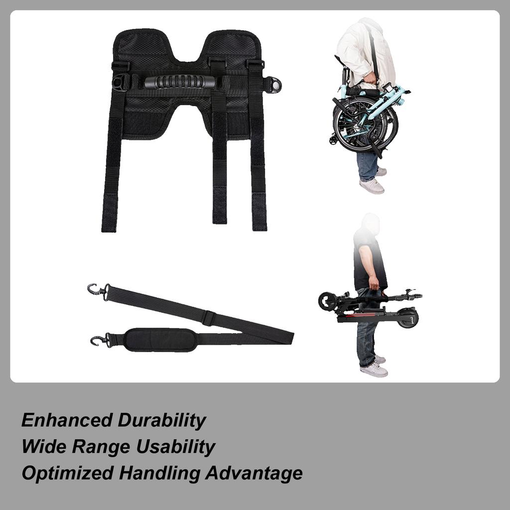 Scooter Strap Folding Bike Carrying Supplies Balance Bike Carry Handle For Travelers Riders Bikers Cyclists Daily Commute Upon