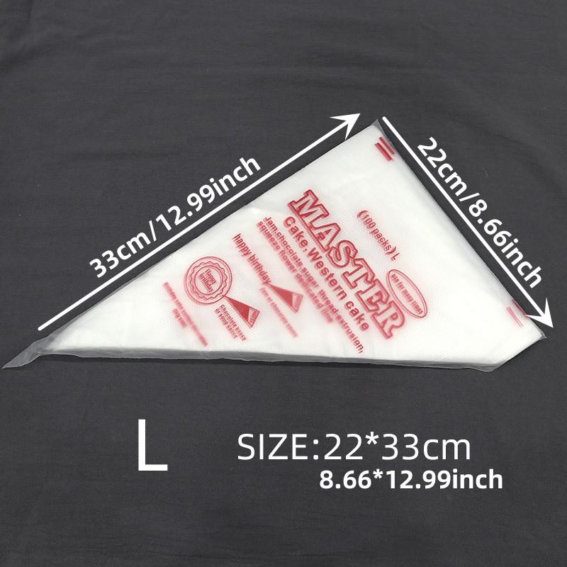 

100 шт. Пластиковый мешок для украшения торта, одноразовый кондитерский мешок для глазури