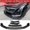 BKPTT1 Car High Quality Accessories For Cadillac CT6 2016-2018 Front Bumper Lip Body Kit Chin Spoiler Diffuser Guard Carbon Fiber ABS