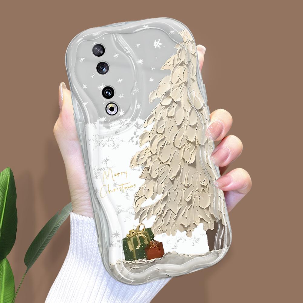 Cute Cartoon Pattern Cream Texture Casing Wavy Edge Soft Silicone Cover Phone Case for Huawei Honor Infinix Tecno iPhone