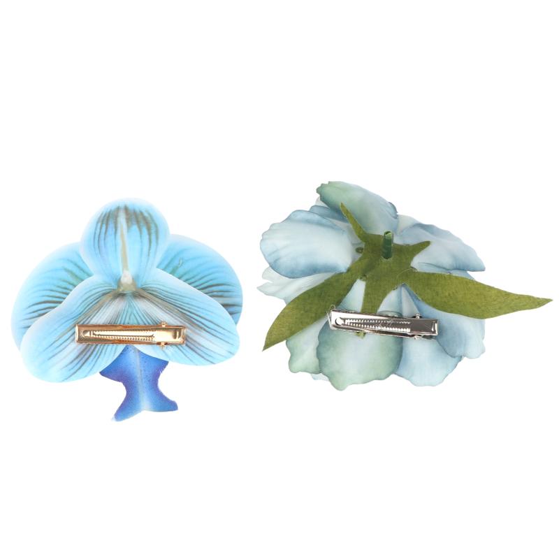 Artificial Flower Hair Clip Boho Simulation Floral Hair Barrettes Photo Props Hair Accessories For Beach Vacation Daily Wear