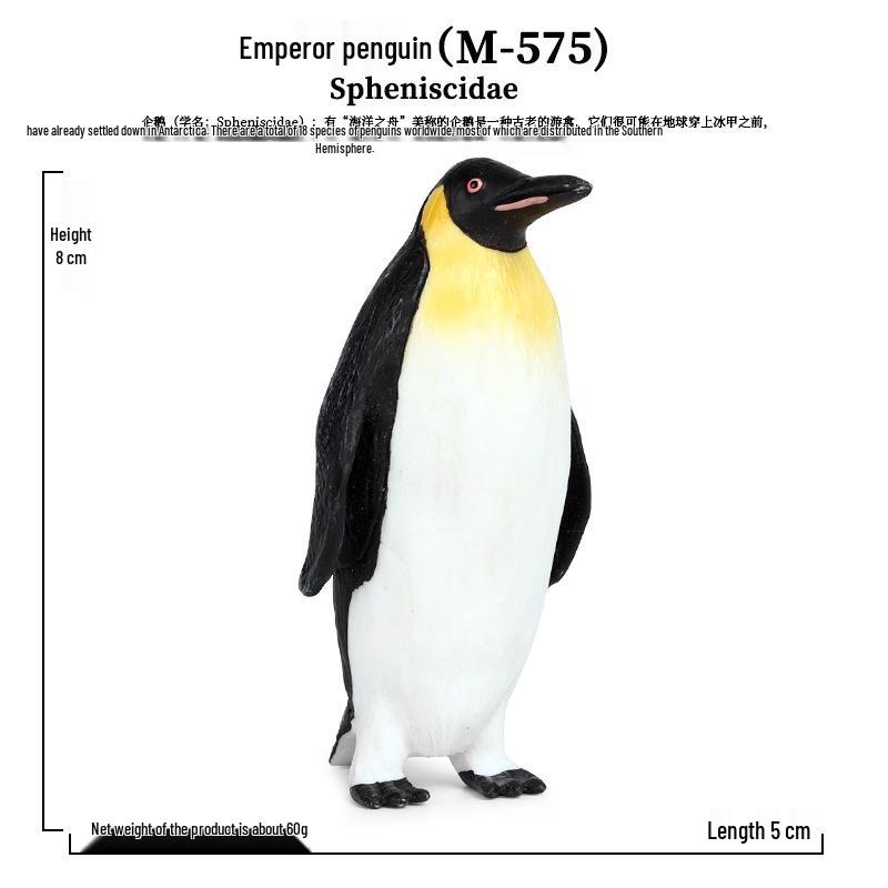 Emperor Penguin Marine Animal Model Toy Set for Kids