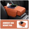 5-in-1 Car Armrest Organizer with Tissue Cup Holder USB Charging Port Ambient Light Car Interior Storage Booster Pad for Most Vehicles Portable Car