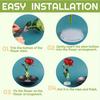 1PC Three Suction Cup Buckle Plastic Transparent Jian Shan Flower Vase Zen Decorative Base