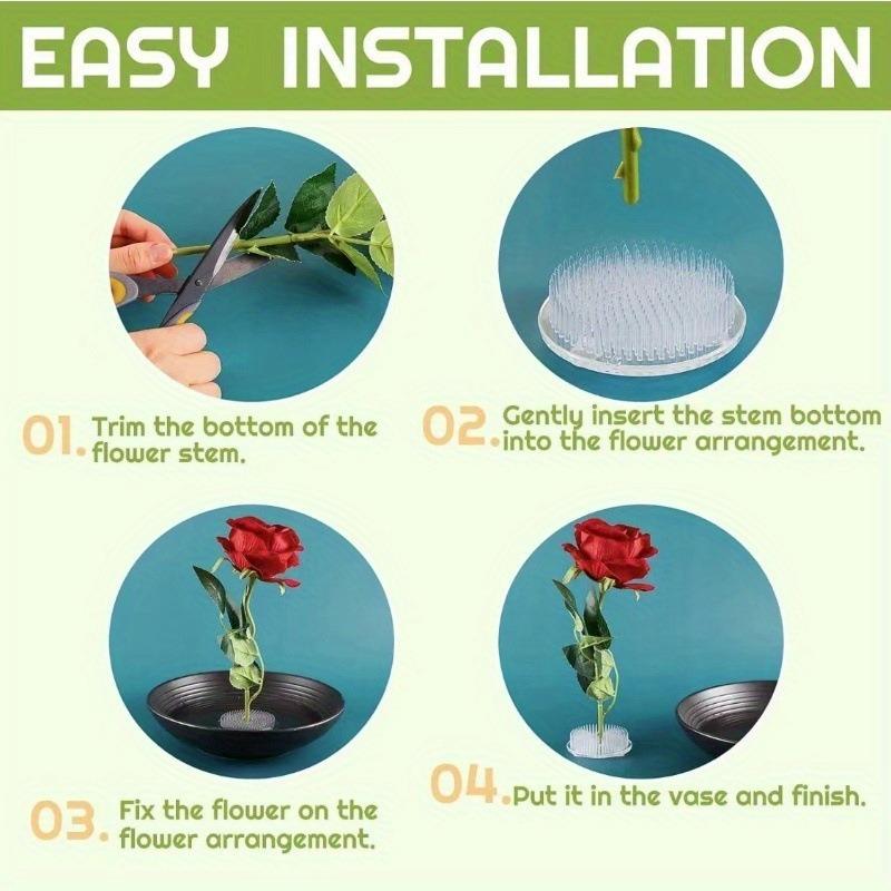 1PC Three Suction Cup Buckle Plastic Transparent Jian Shan Flower Vase Zen Decorative Base